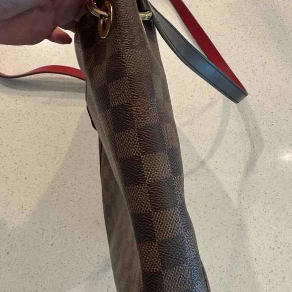 Louis Vuitton South Bank Damier Crossbody Shoulder Bag EBENE - Picture 4 of 15